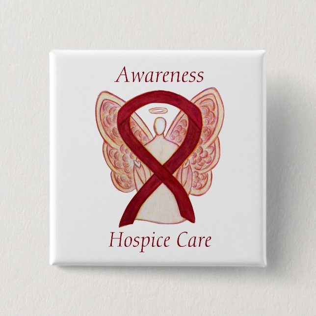 Hospice Care Angel Awareness Ribbon Pins (Front)