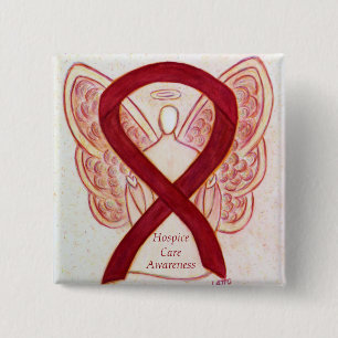 Hospice Care Angel Awareness Ribbon Pins
