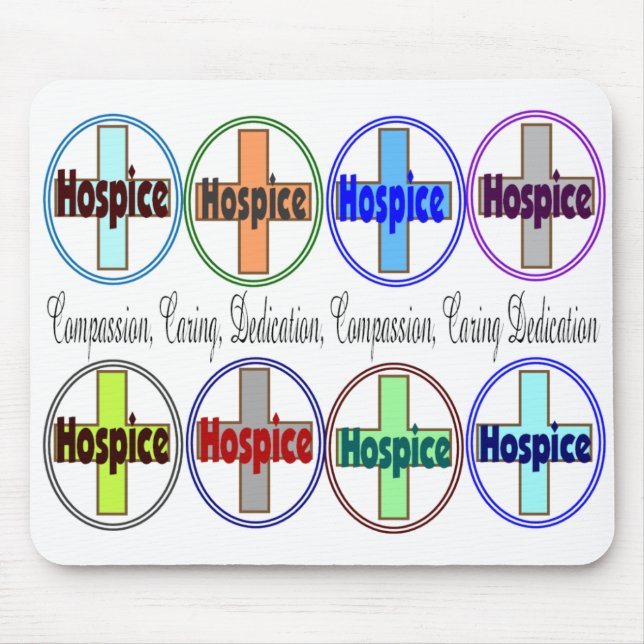 Hospice Mousepad--Unique and Bright Colours Mouse Pad (Front)