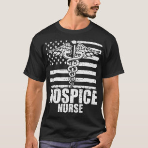 Hospice Nurse American Flag T-Shirt