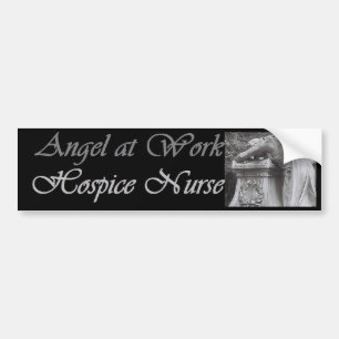 Hospice nurse angel bumper sticker