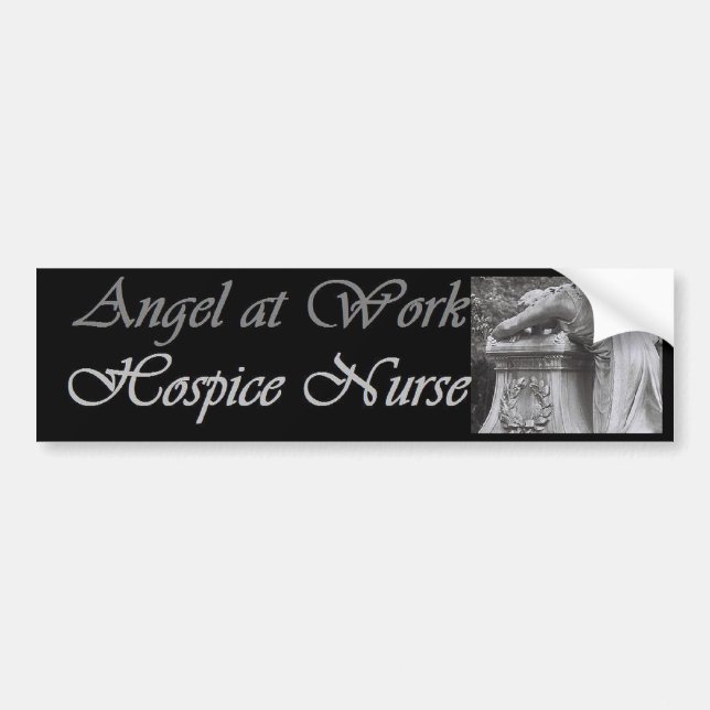 Hospice nurse angel bumper sticker (Front)