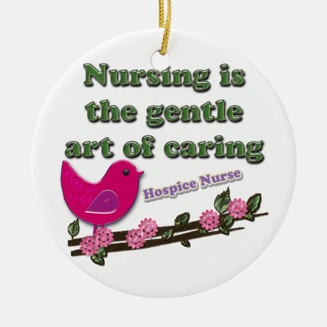 Hospice Nurse Ceramic Ornament (Front)