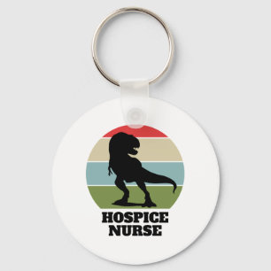 Hospice Nurse Dinosaur  Keychain