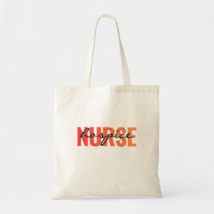Hospice Nurse Modern Typography Tote Bag