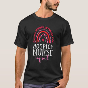 Hospice Nurse Squad Rainbow Leopard Nursing Valent T-Shirt