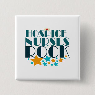 Hospice Nurses Rock 2 Inch Square Button