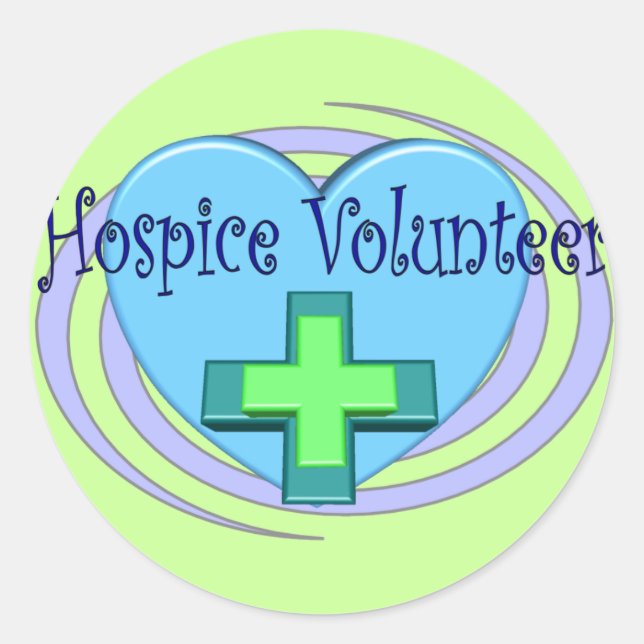 Hospice Volunteer Gifts Classic Round Sticker (Front)