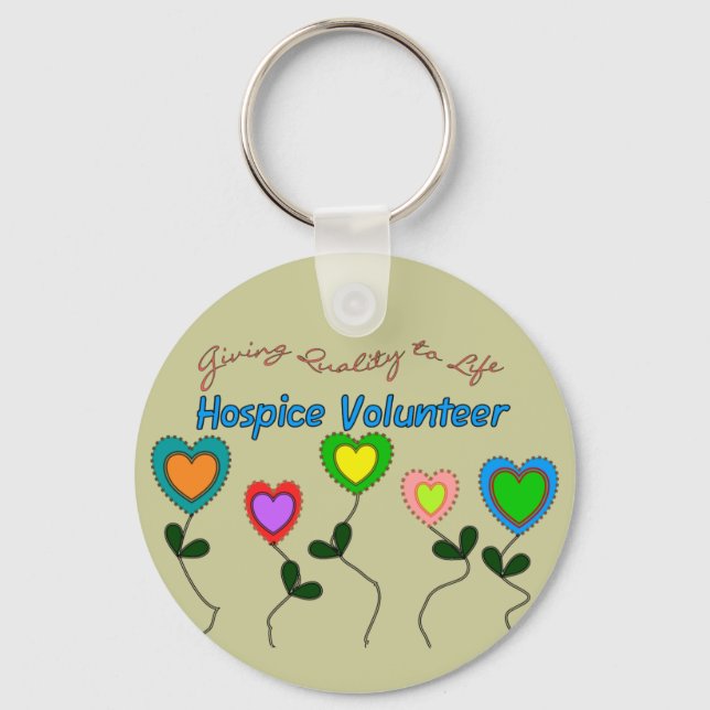 Hospice Volunteer Shirts and Gifts Keychain (Front)