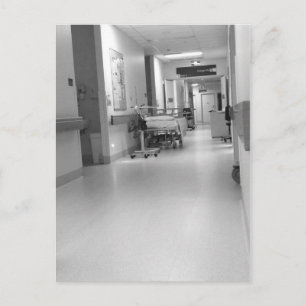 Hospital Corridor Postcard