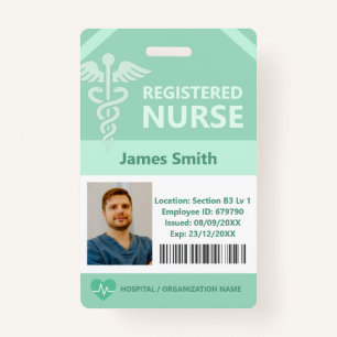 Hospital Doctor Nurse Aged Care Security Photo ID Badge