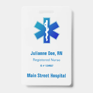 Hospital Doctor's Office Healthcare Worker Badge