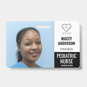 Hospital Employee Large Photo Badge with Barcode