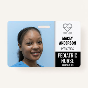 Hospital Employee Large Photo Badge with Barcode