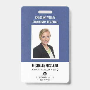 Hospital Employee Professional Custom Logo Badge