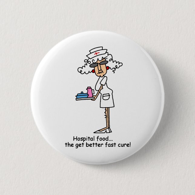 Hospital Food! 2 Inch Round Button (Front)
