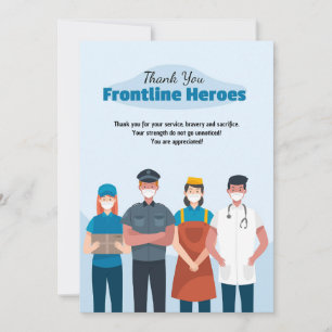 Hospital Frontline Heroes Thank You Card