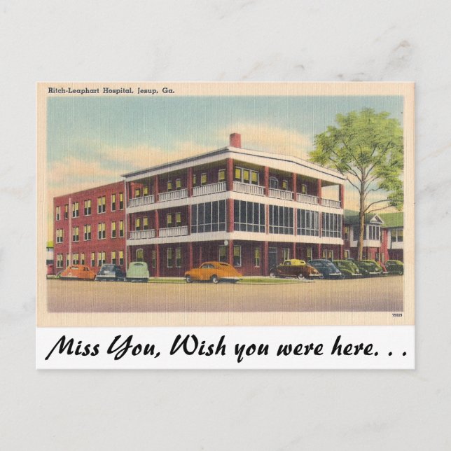 Hospital, Jesup, Georgia Postcard (Front)