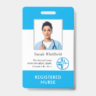 Hospital Logo & Personalized Employee Photo ID Badge