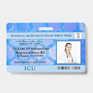 Hospital Medical Doctors Nurses RN Employee Photo Badge