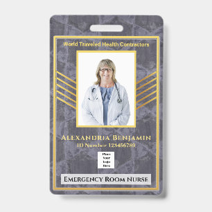 Hospital Medical Emergency Nurse RN Employee Photo Badge