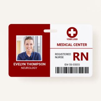 Hospital Medical Employee - Doctor Nurse Photo ID Badge