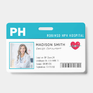 Hospital Medical Employee Photo ID Badge