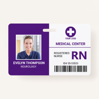 Hospital Medical Employee Registered Nurse RN ID Badge