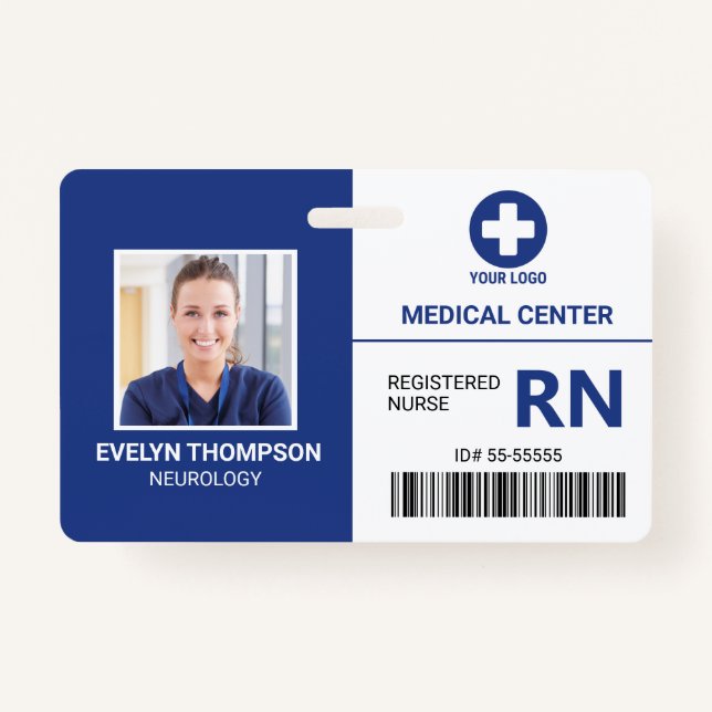 Hospital Medical Employee Registered Nurse RN ID Badge (Front)