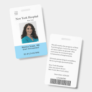 Hospital Medical Facility Employee Badge Template 