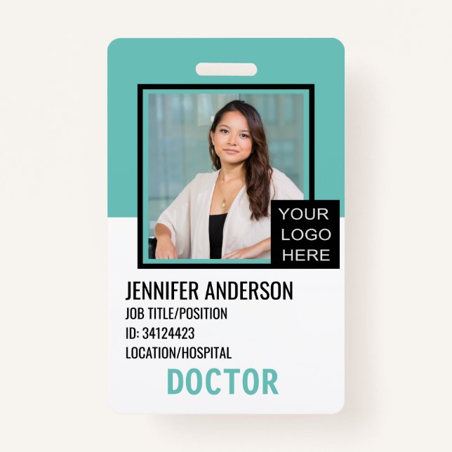 Hospital Medical ID with Logo Badge (Front)