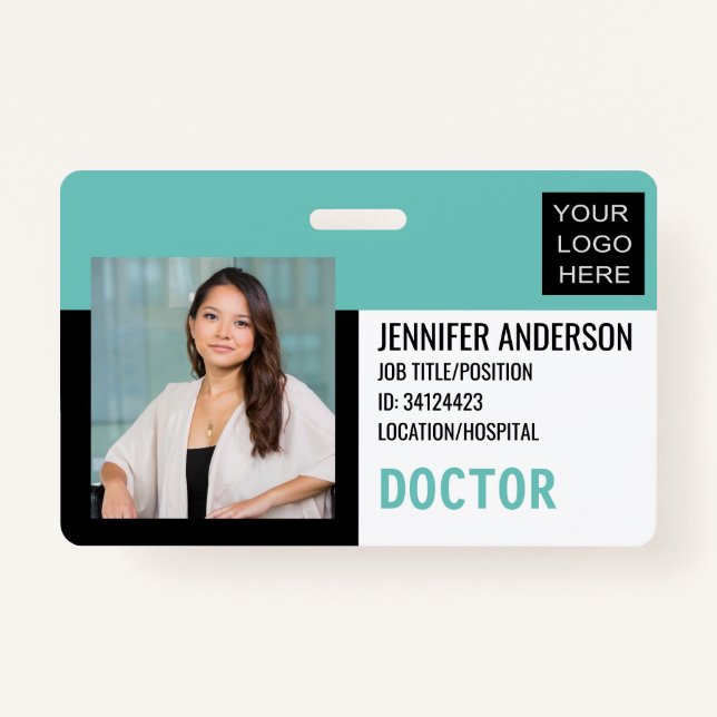 Hospital Medical ID with Logo Badge (Front)