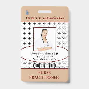 Hospital Medical Nurse NP  Employee Photo Badge
