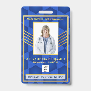 Hospital Medical Operating Room RN Employee Photo Badge