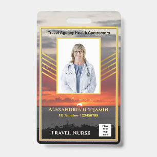 Hospital Medical Travel Nurse Employee Photo Badge