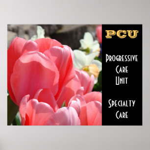 Hospital Nursing Unit poster art PCU Tulips Nurses