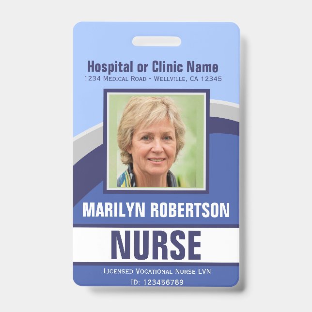 Hospital or Medical Clinic Name Badge (Front)