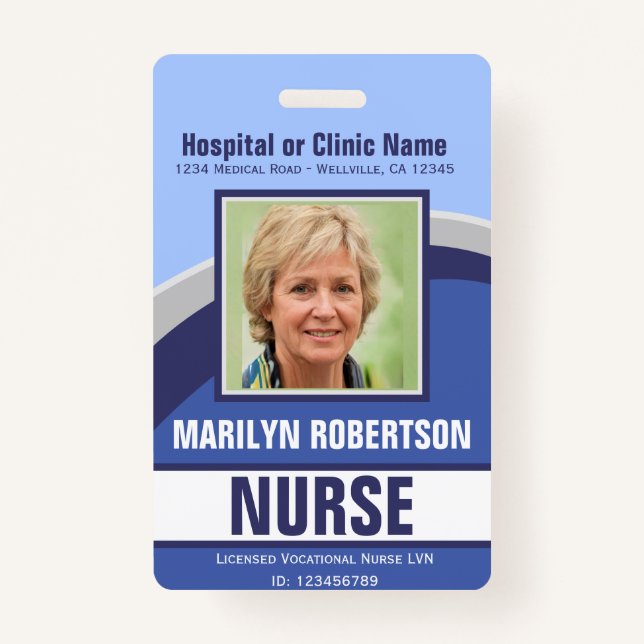 Hospital or Medical Clinic Name Badge (Front)