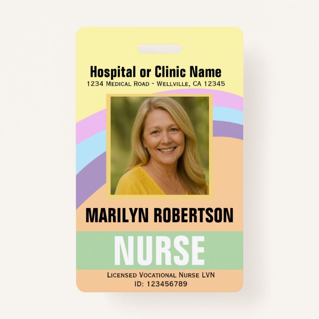 Hospital or Medical Clinic Name Badge (Front)