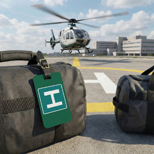 Hospital Road Sign Emergency Medical Facility  Luggage Tag