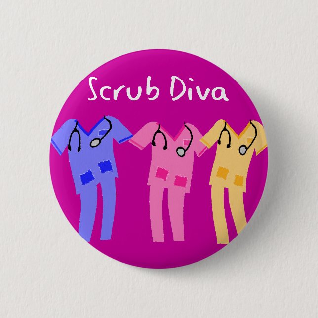 Hospital Scrubs Wearer Gifts 2 Inch Round Button (Front)