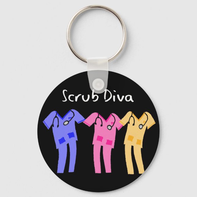 Hospital Scrubs Wearer Gifts Keychain (Front)