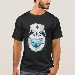 Hospital Siberian Husky ER Nurse LPN RN Nurse Life T-Shirt