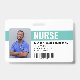 Hospital Staff Nurse ID Badge