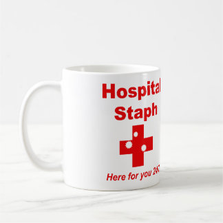 Hospital Staph (red & white) Coffee Mug
