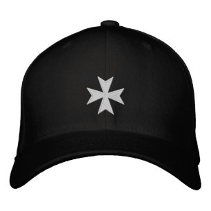 Hospitalers Noir Brodé Casquette