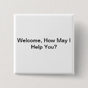 Hospitality Badge 2 Inch Square Button