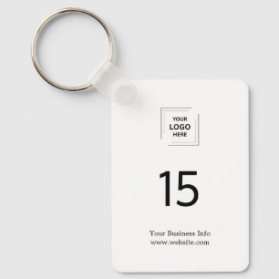 Hospitality Branding   Room Number Logo Modern  Keychain