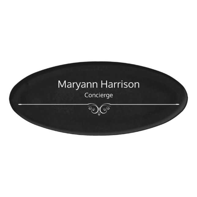 Hospitality Concierge Staff Name Tag (Front)