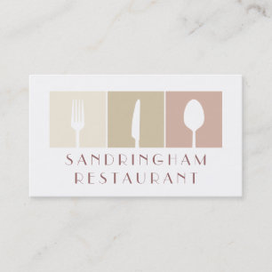 Hospitality Restaurant Cafe Business Card